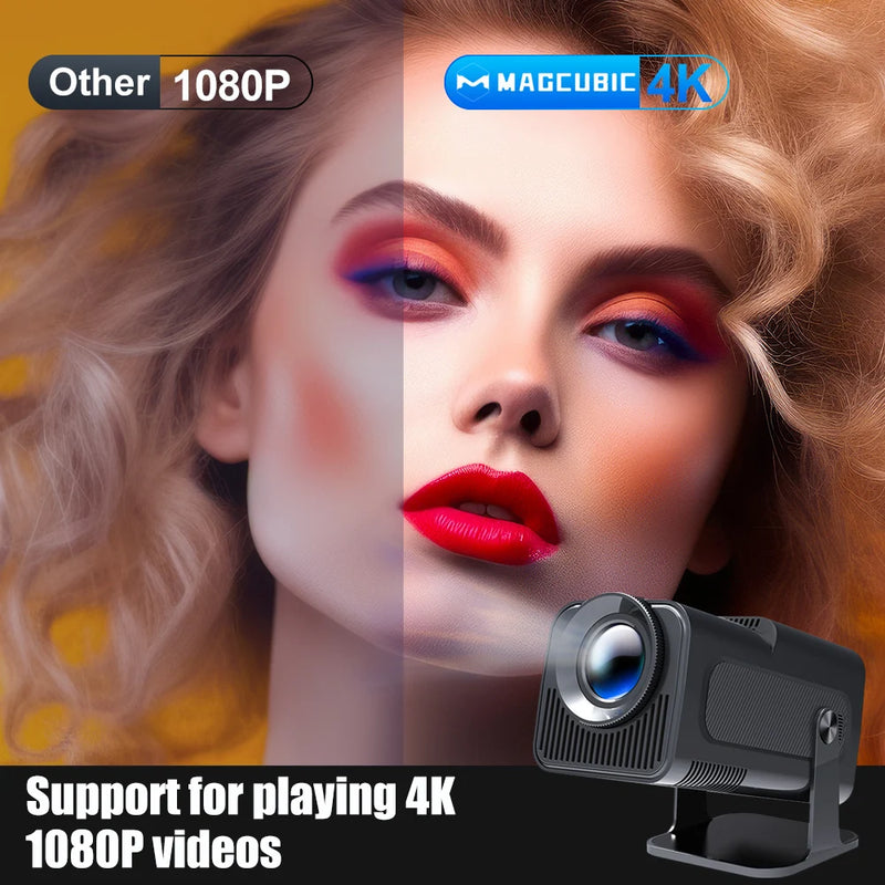 Projetor 4k Magic Cube com Android - Full HD - Portátil - Home Cinema